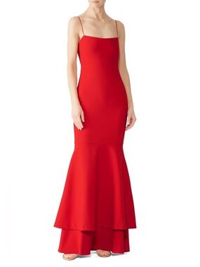 LIKELY Aurora Red Mermaid Maxi Gown Formal Dress Size 0